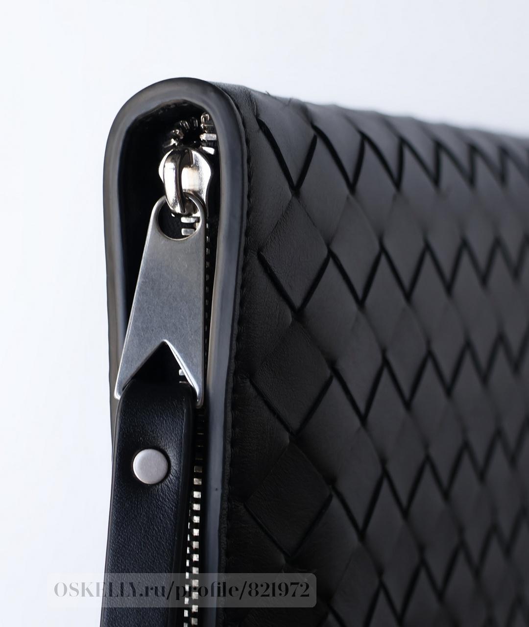 BOTTEGA VENETA Черная кожаная папка для документов, фото 5