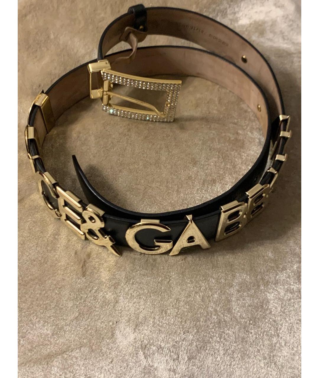 DOLCE&GABBANA Хаки кожаный ремень, фото 8