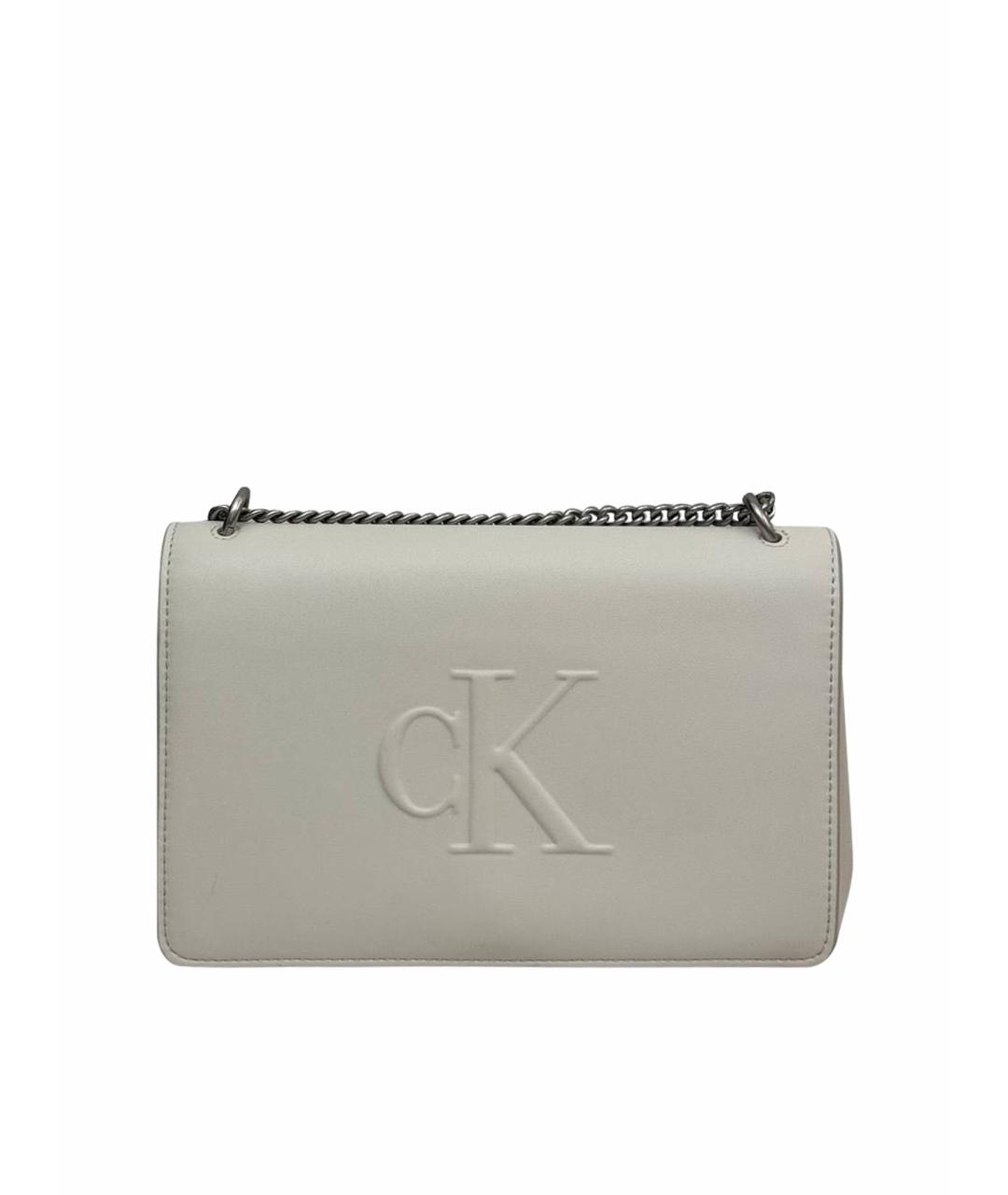 CALVIN KLEIN JEANS Белая сумка через плечо из искусственной кожи, фото 1
