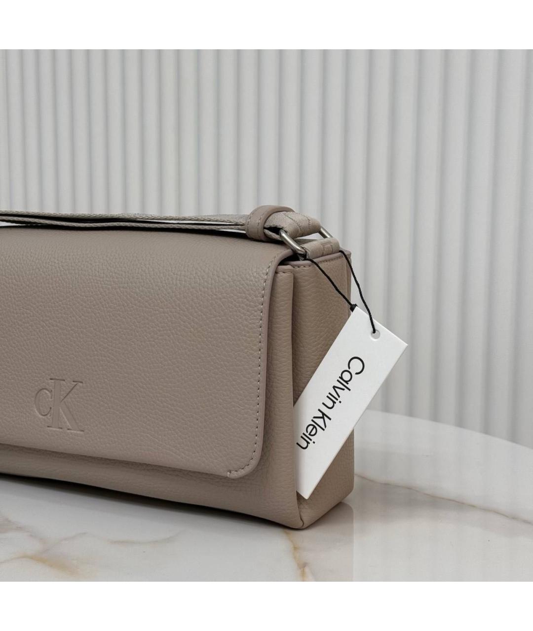 CALVIN KLEIN Коричневая сумка через плечо из искусственной кожи, фото 2