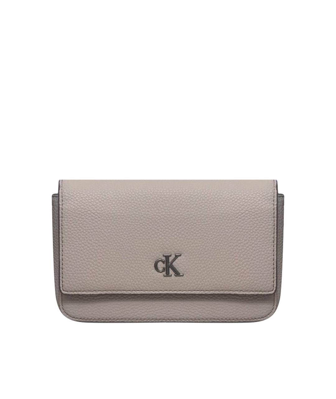 CALVIN KLEIN Бежевая сумка через плечо из искусственной кожи, фото 1