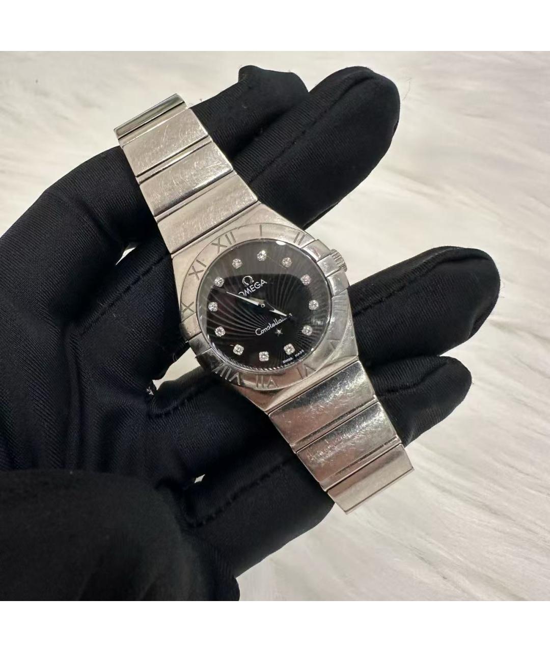 OMEGA Серебряные металлические часы, фото 4