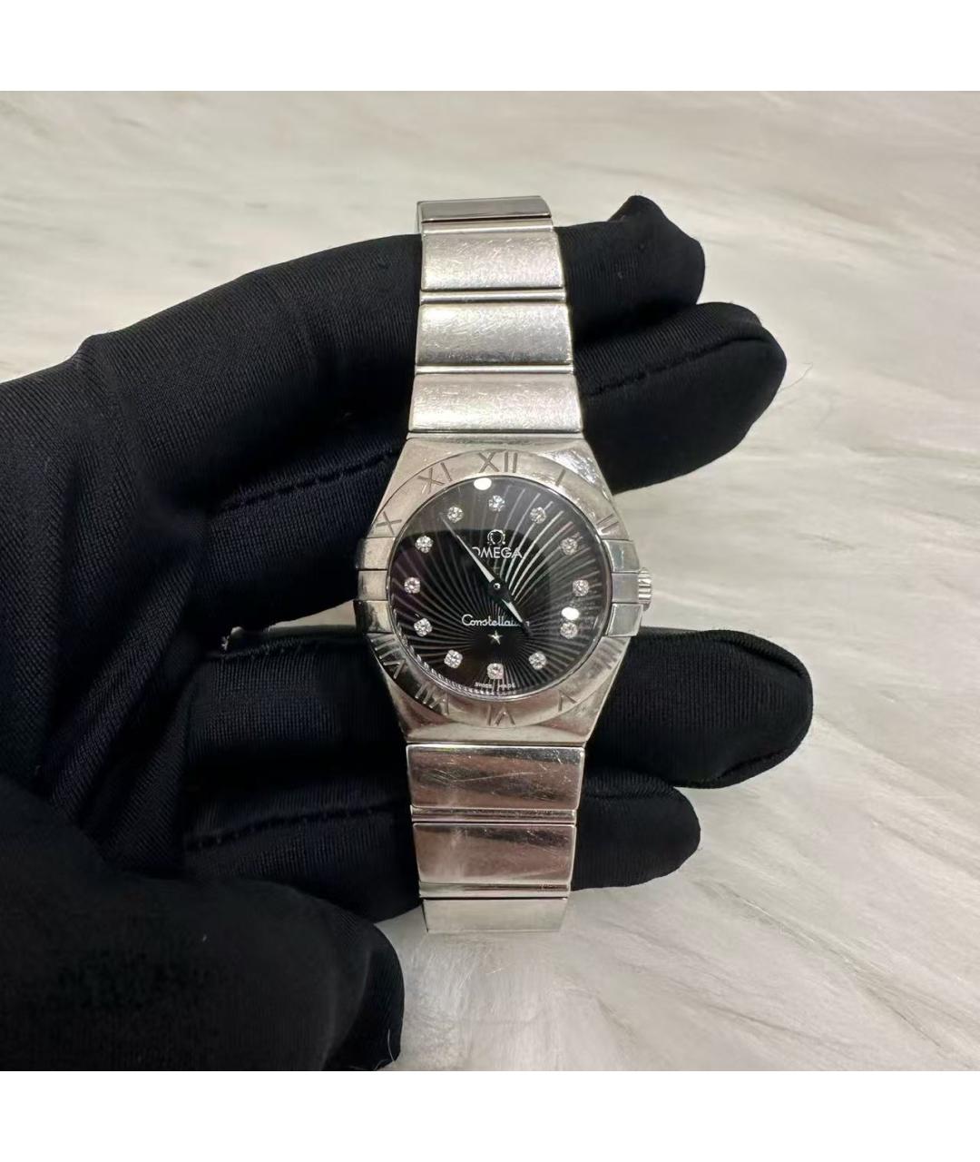 OMEGA Серебряные металлические часы, фото 2