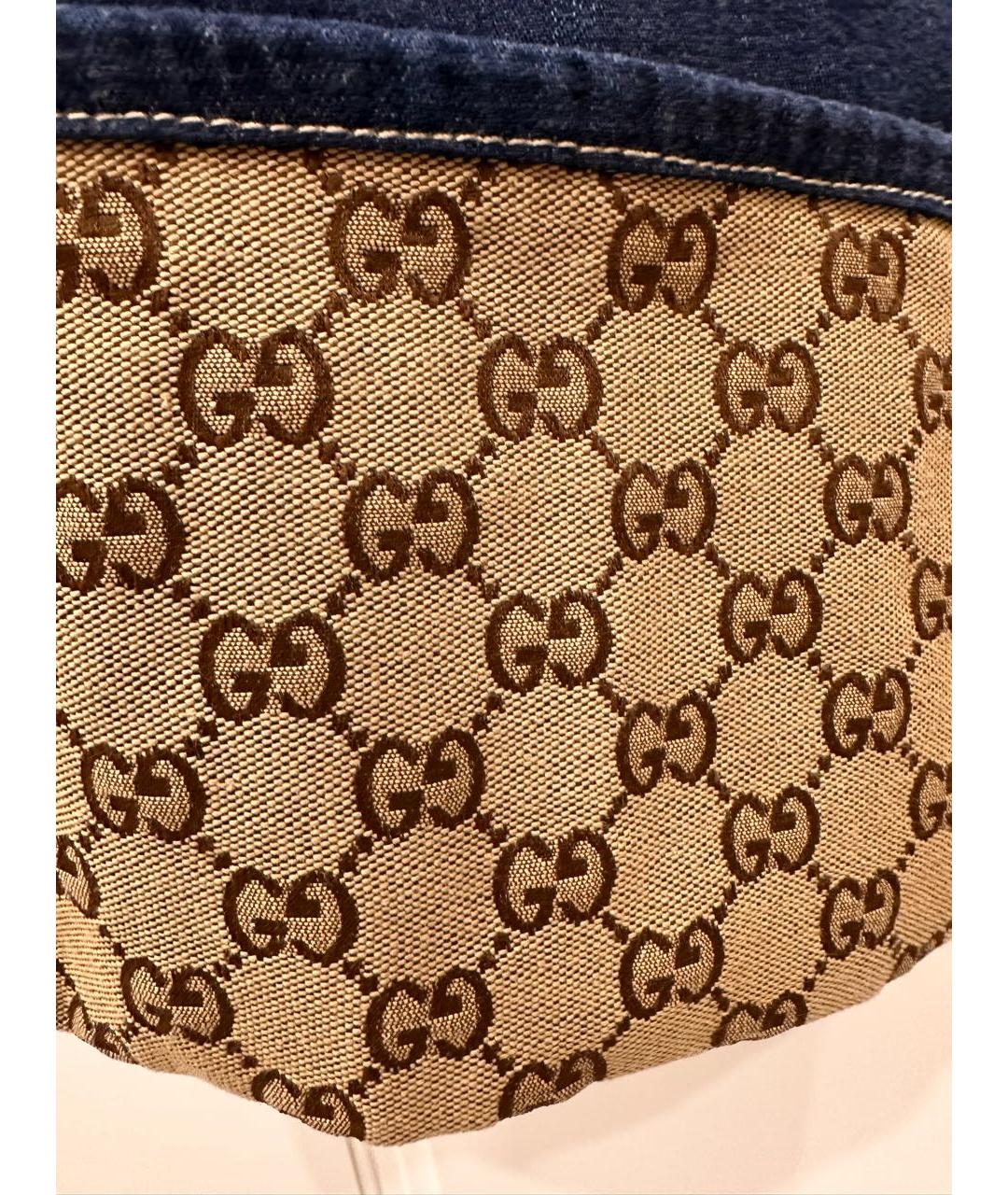 GUCCI Синие хлопко-эластановые прямые джинсы, фото 4