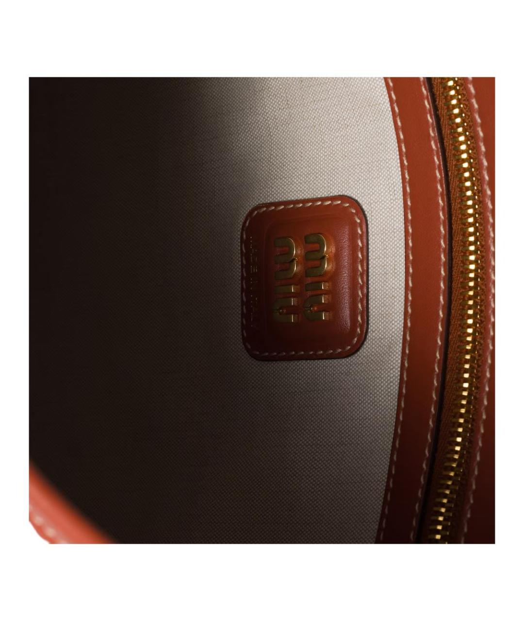 MIU MIU Красная кожаная сумка через плечо, фото 4