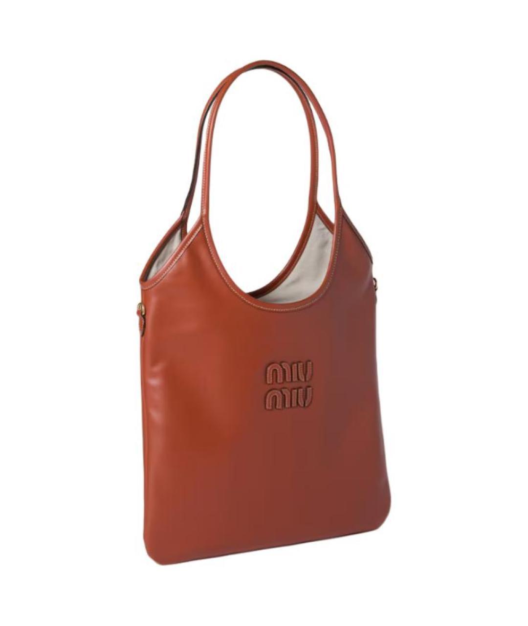 MIU MIU Красная кожаная сумка через плечо, фото 2