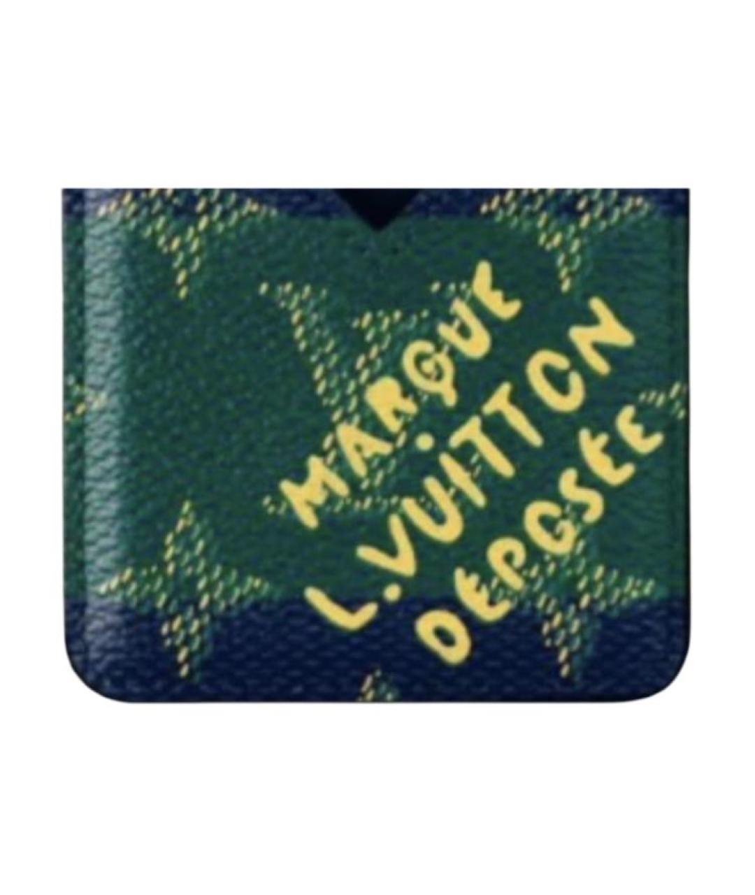 LOUIS VUITTON Темно-синий кожаный кардхолдер, фото 2