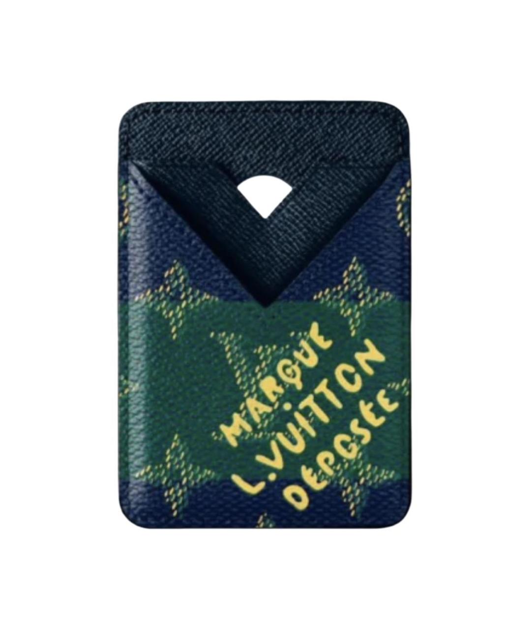 LOUIS VUITTON Темно-синий кожаный кардхолдер, фото 1