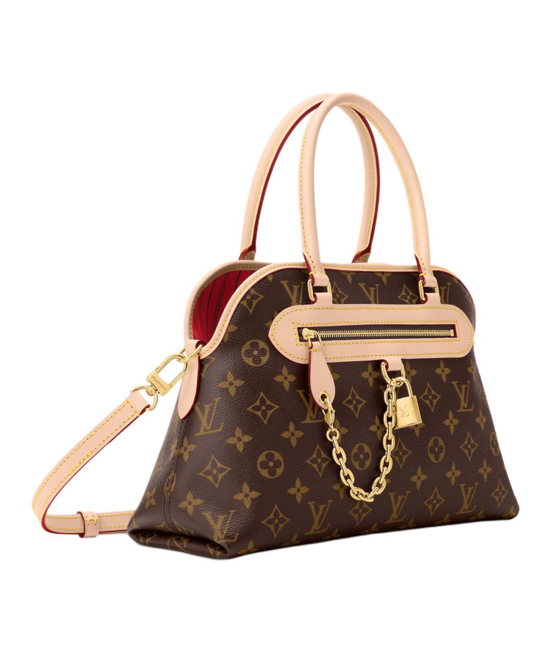 LOUIS VUITTON Коричневая кожаная сумка через плечо, фото 2