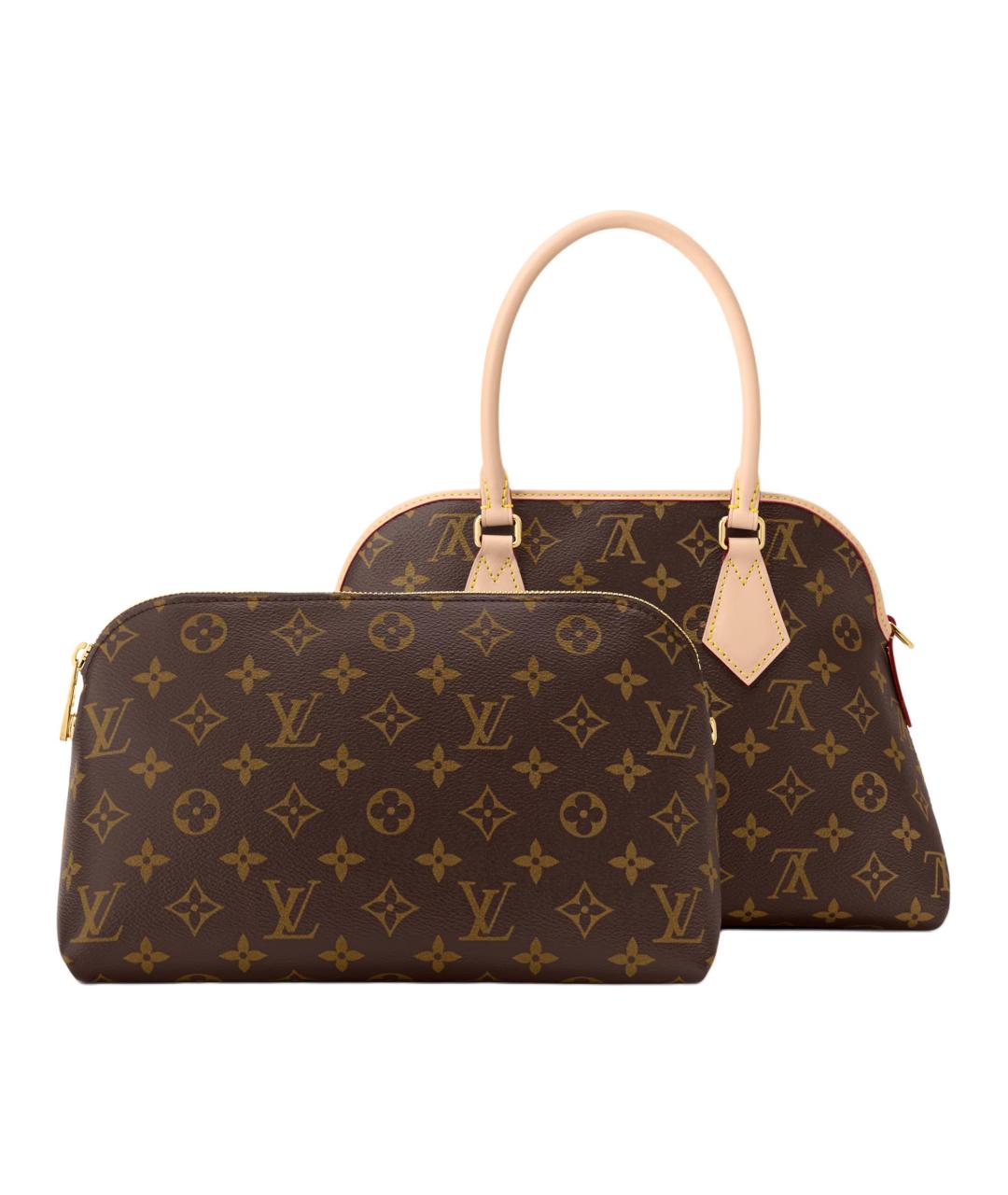 LOUIS VUITTON Коричневая кожаная сумка через плечо, фото 3