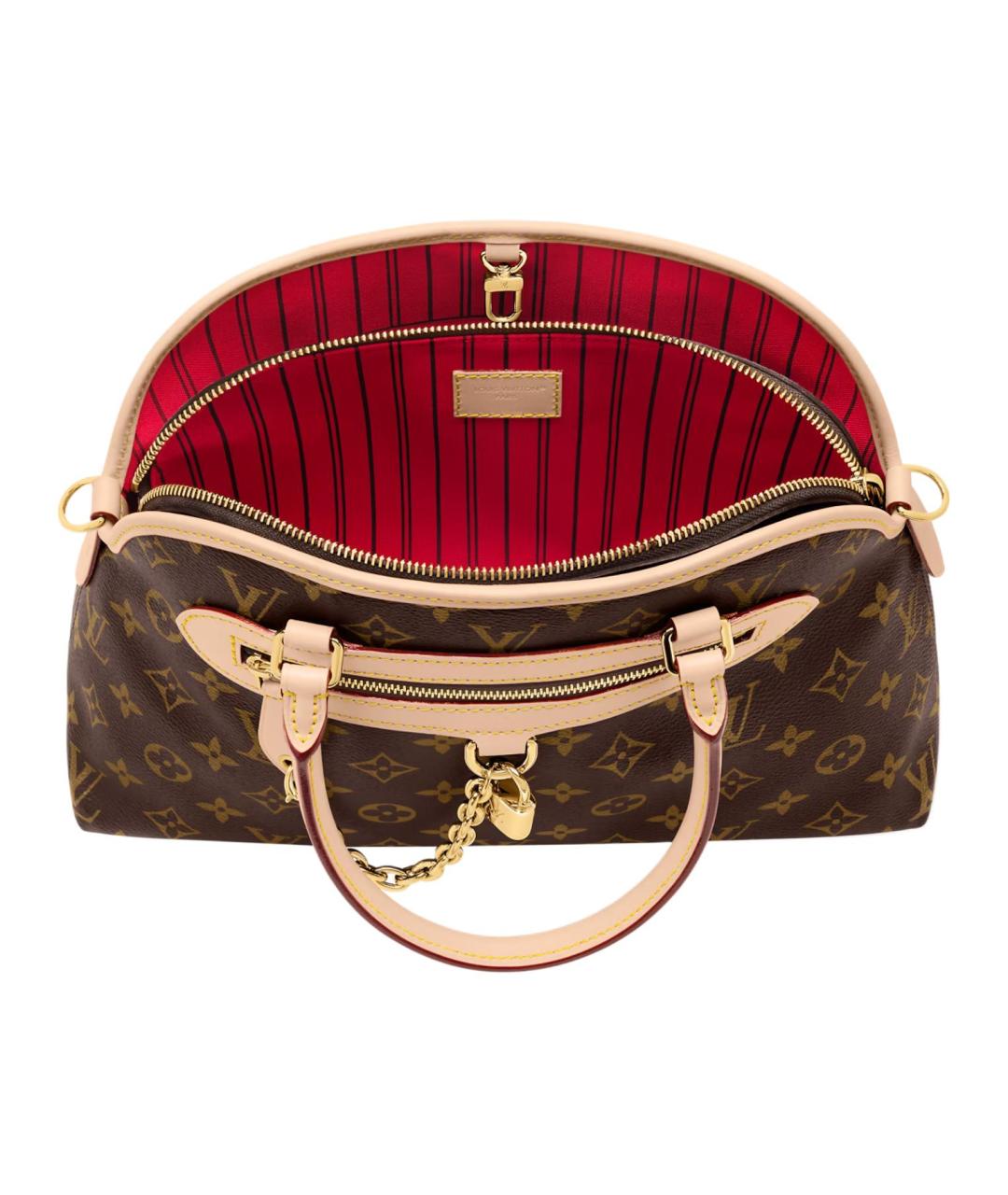 LOUIS VUITTON Коричневая кожаная сумка через плечо, фото 4