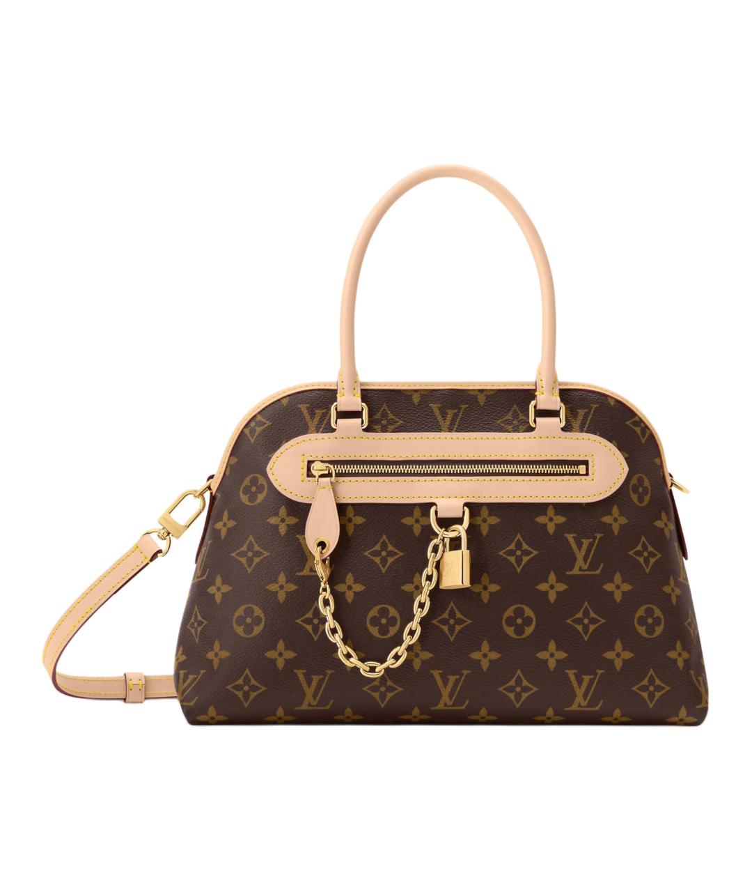 LOUIS VUITTON Коричневая кожаная сумка через плечо, фото 1