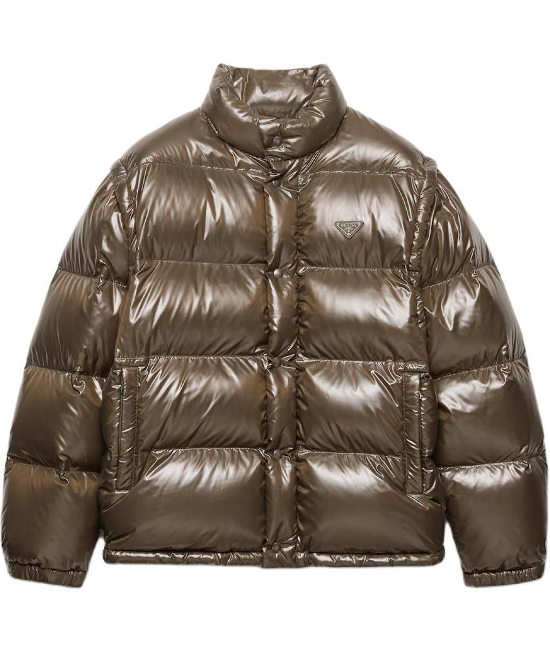 PRADA Коричневый пуховик, фото 1