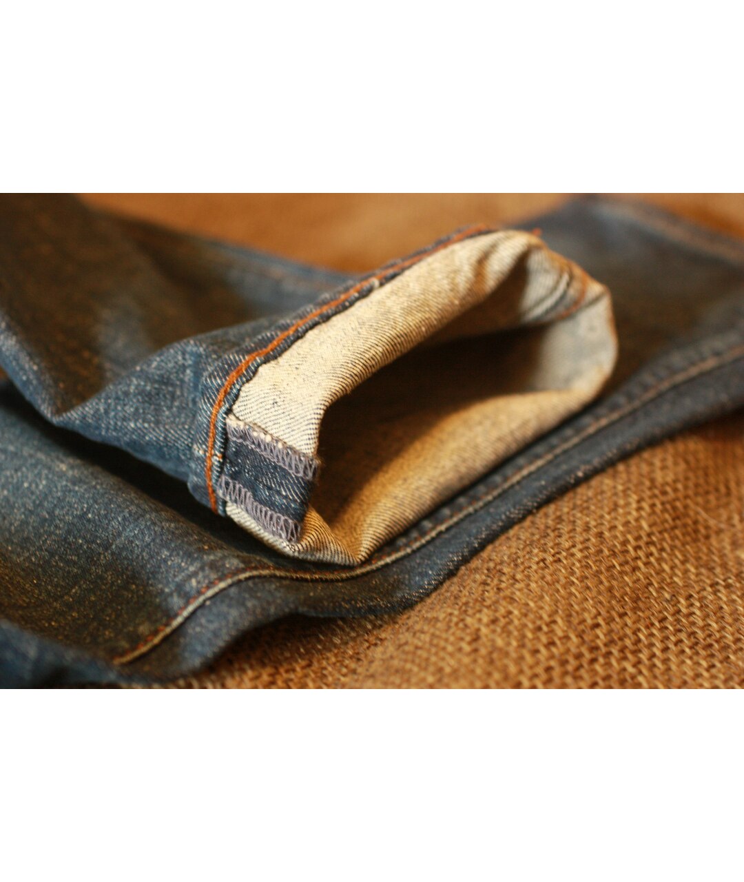 ACNE STUDIOS Синие хлопковые прямые джинсы, фото 6