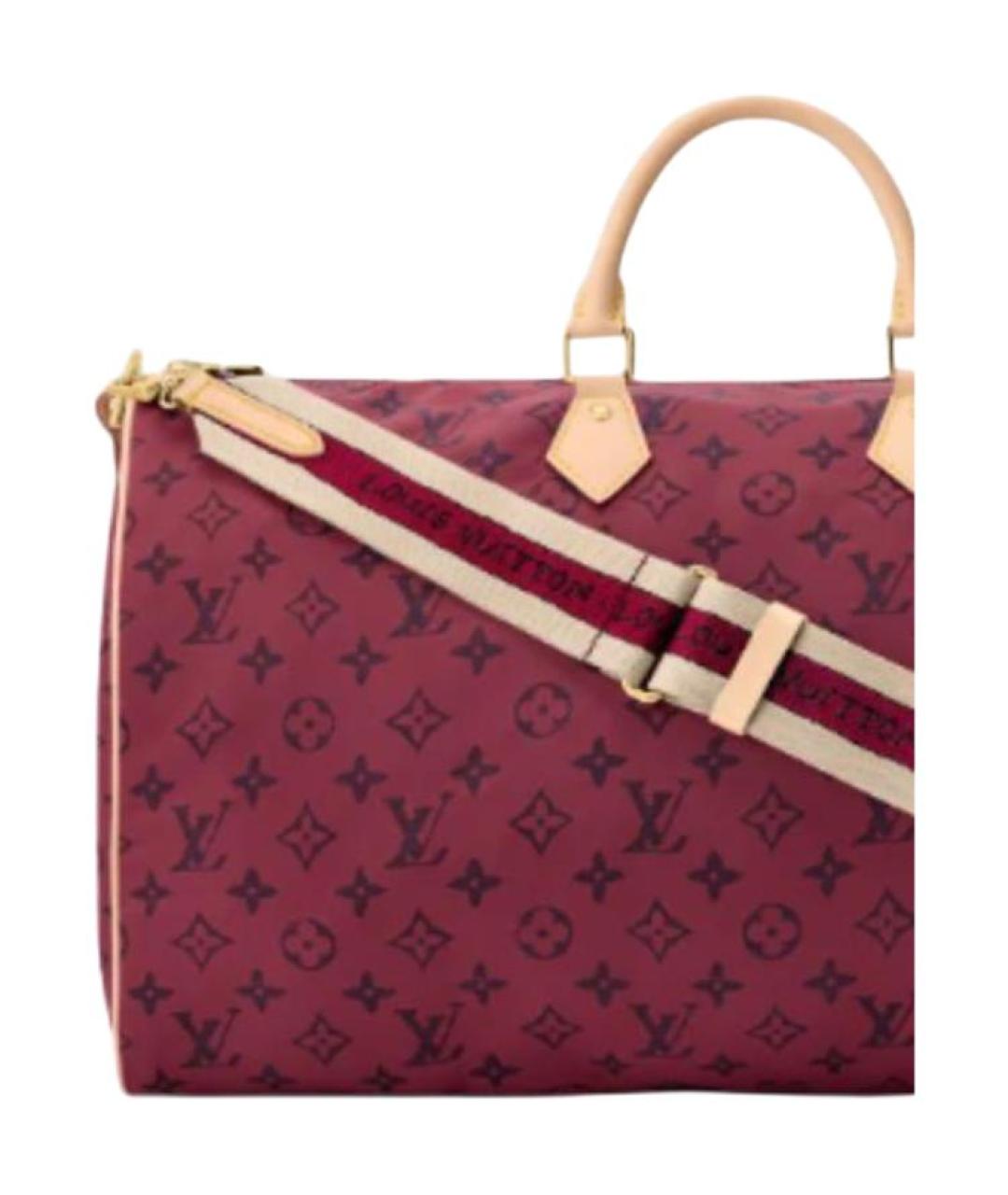 LOUIS VUITTON Бордовая дорожная/спортивная сумка, фото 2