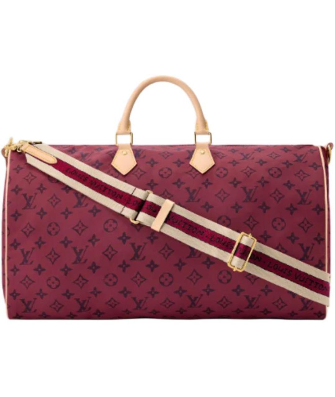 LOUIS VUITTON Бордовая дорожная/спортивная сумка, фото 1