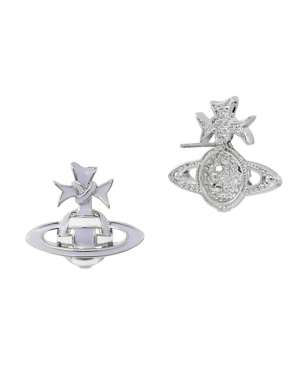 VIVIENNE WESTWOOD Серебряные серьги из белого золота, фото 2