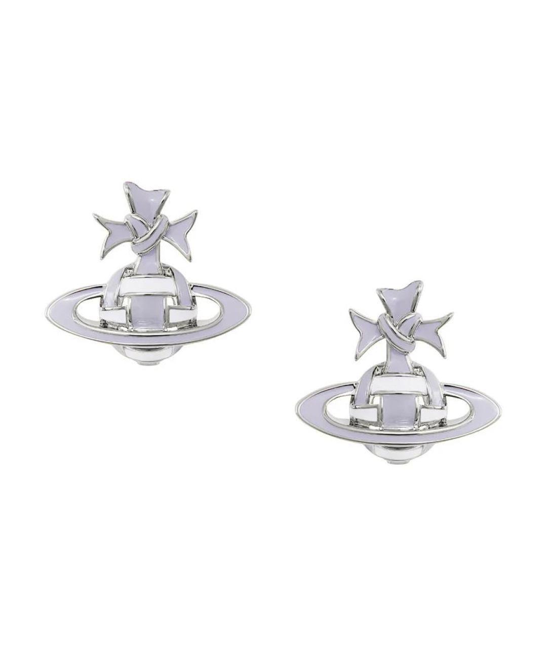 VIVIENNE WESTWOOD Серебряные серьги из белого золота, фото 1