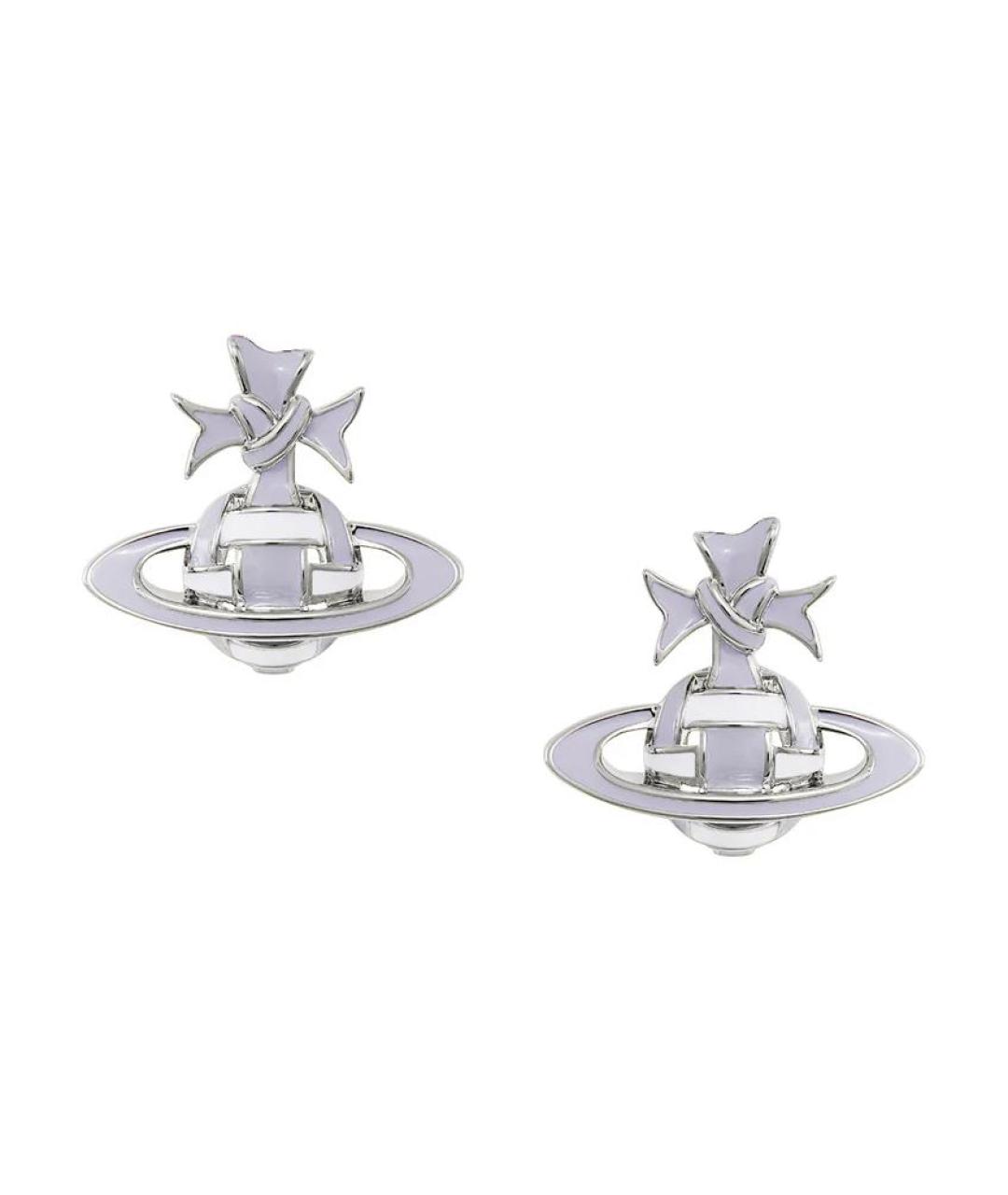 VIVIENNE WESTWOOD Серебряные серьги из белого золота, фото 3