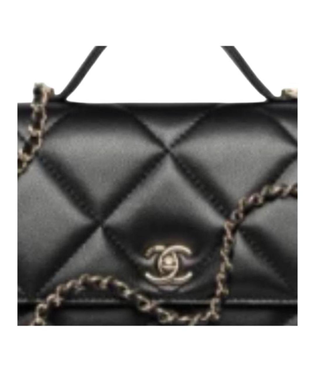 CHANEL Черная кожаная сумка через плечо, фото 2