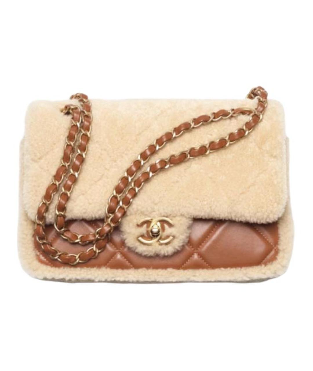 CHANEL Коричневая кожаная сумка через плечо, фото 1