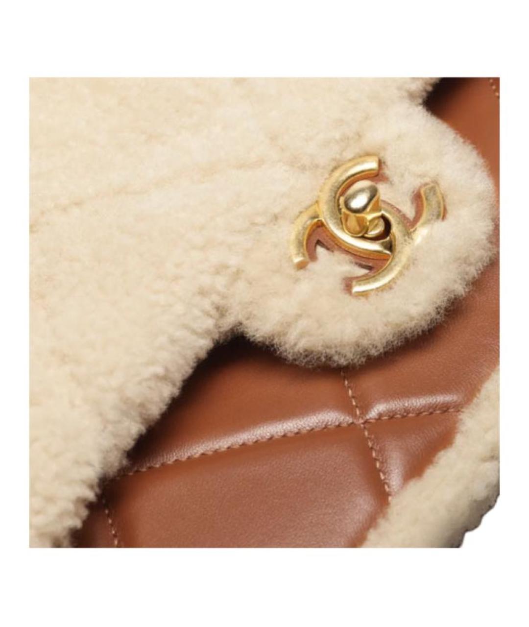 CHANEL Коричневая кожаная сумка через плечо, фото 4