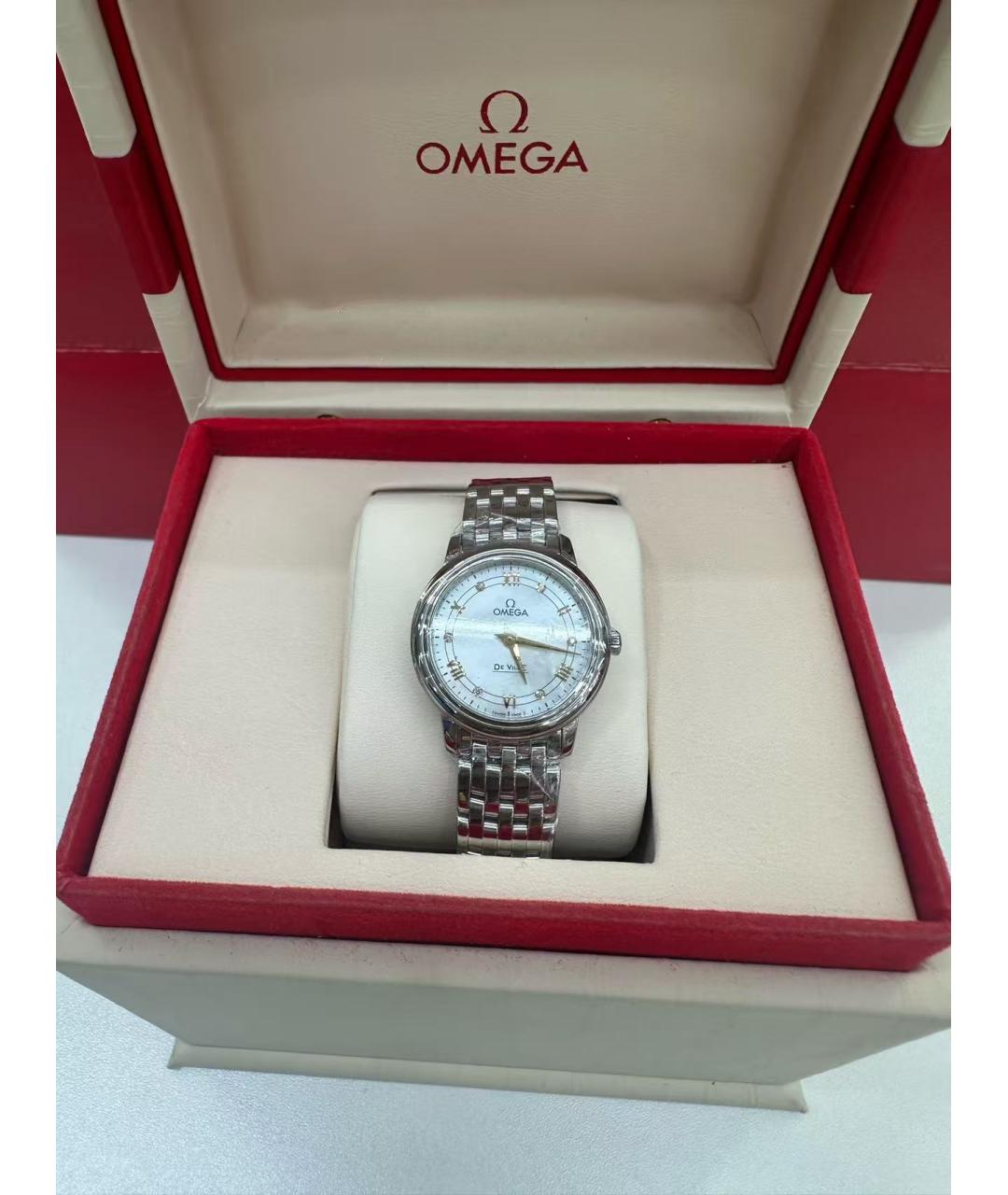 OMEGA Серебряные металлические часы, фото 3