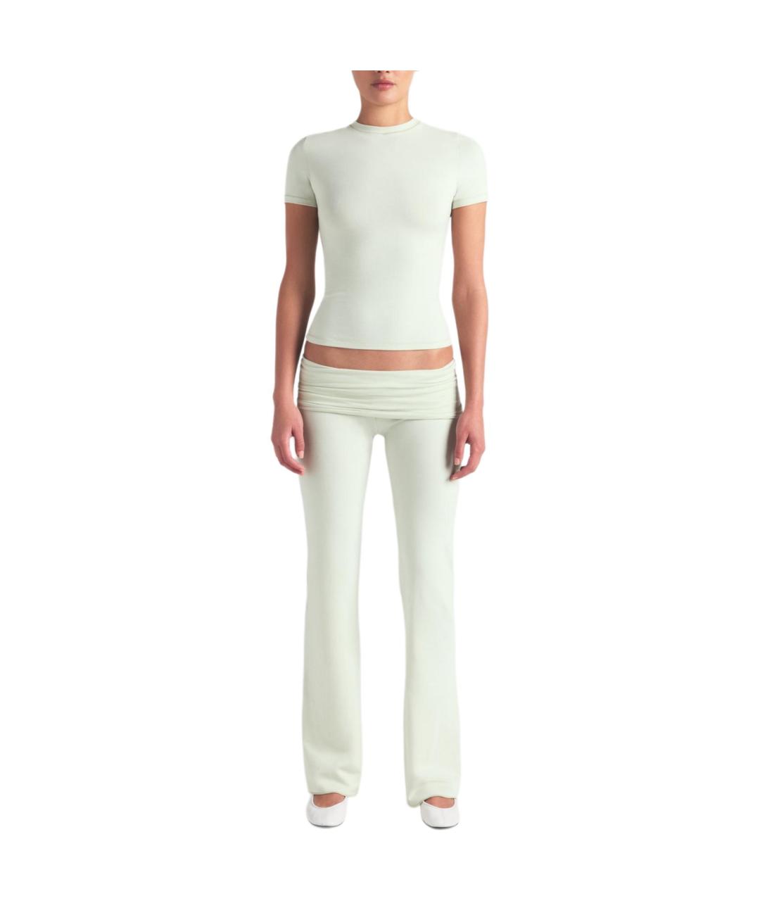 SKIMS Салатовые прямые брюки, фото 4