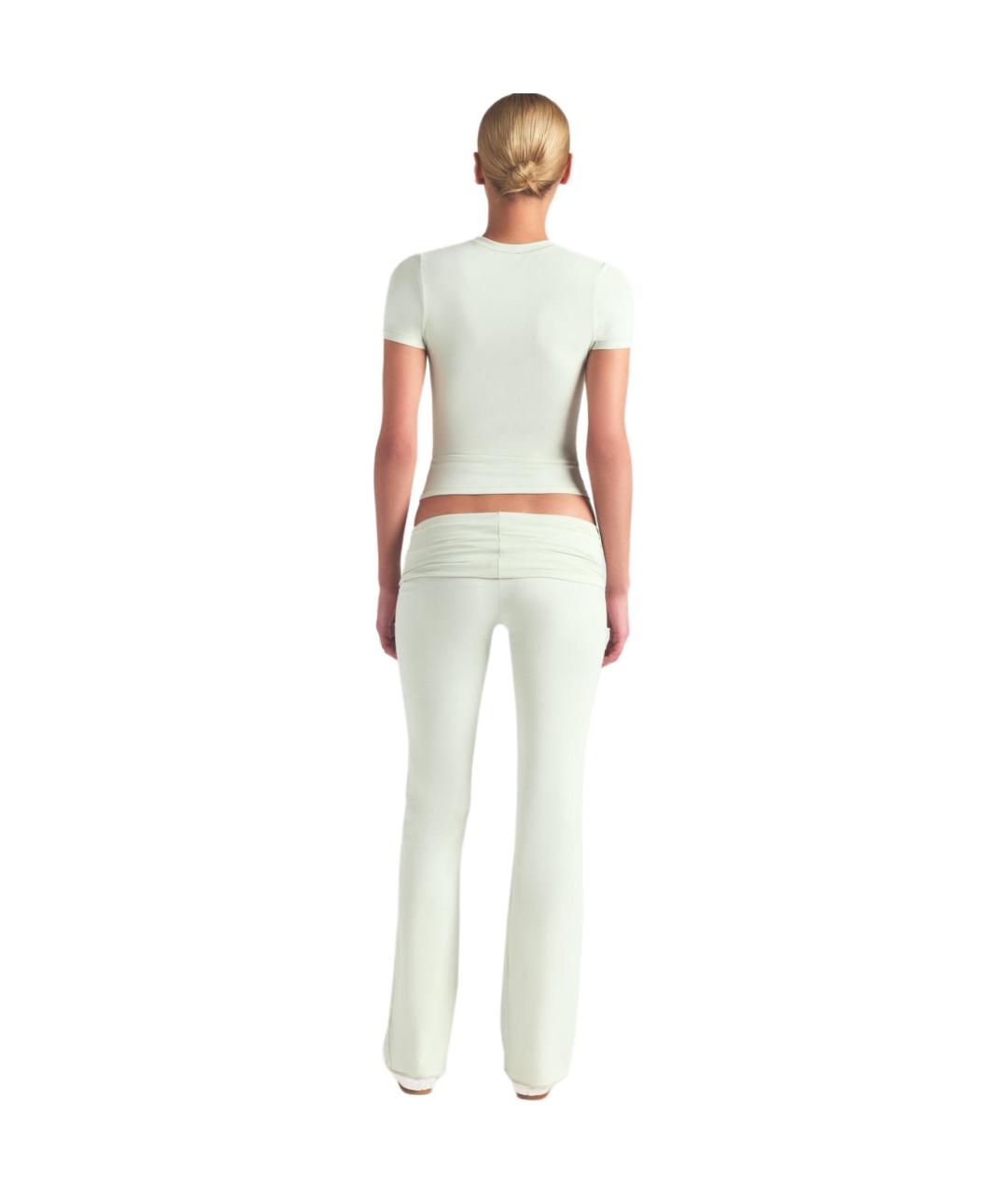 SKIMS Салатовые прямые брюки, фото 3