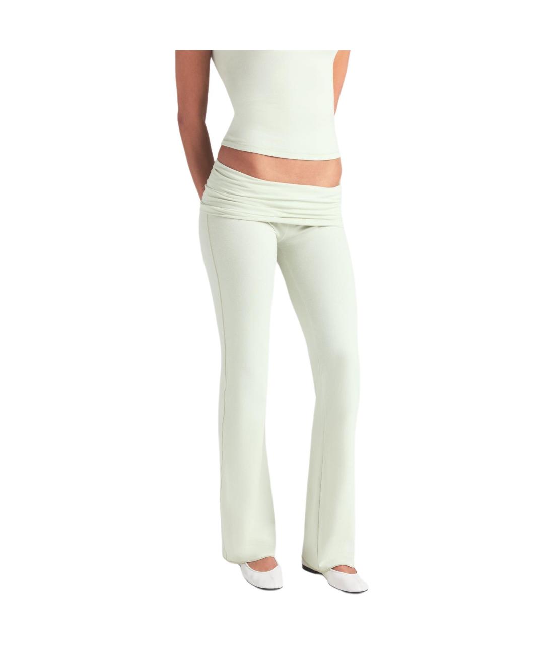 SKIMS Салатовые прямые брюки, фото 2