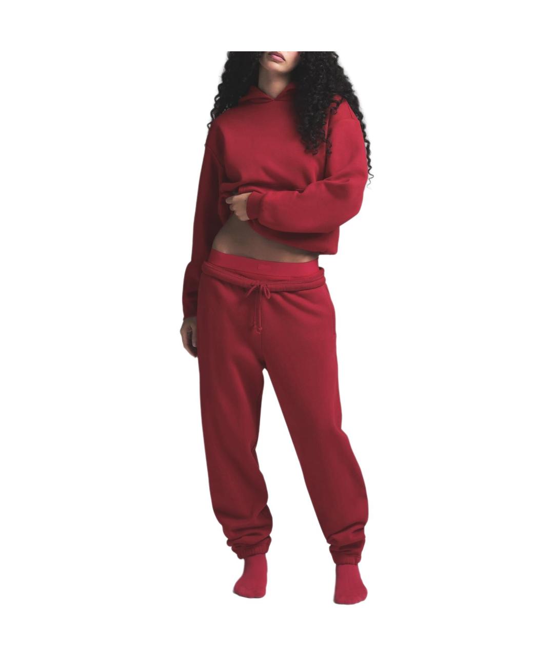 SKIMS Красные хлопковые спортивные брюки и шорты, фото 2