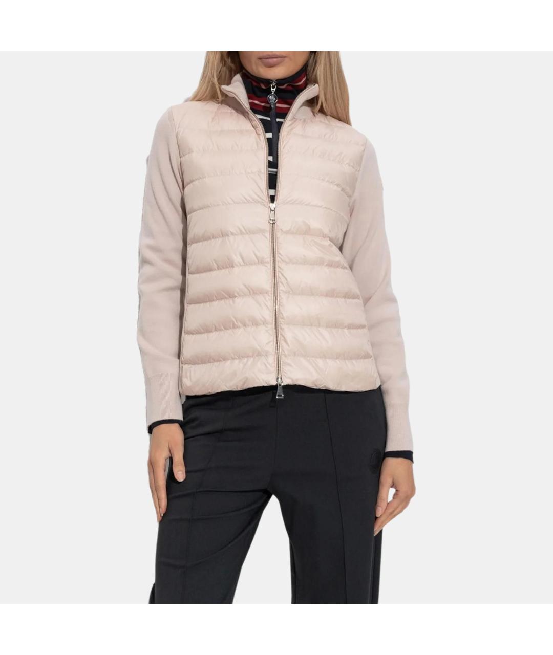 MONCLER Розовая полиамидовая куртка, фото 3