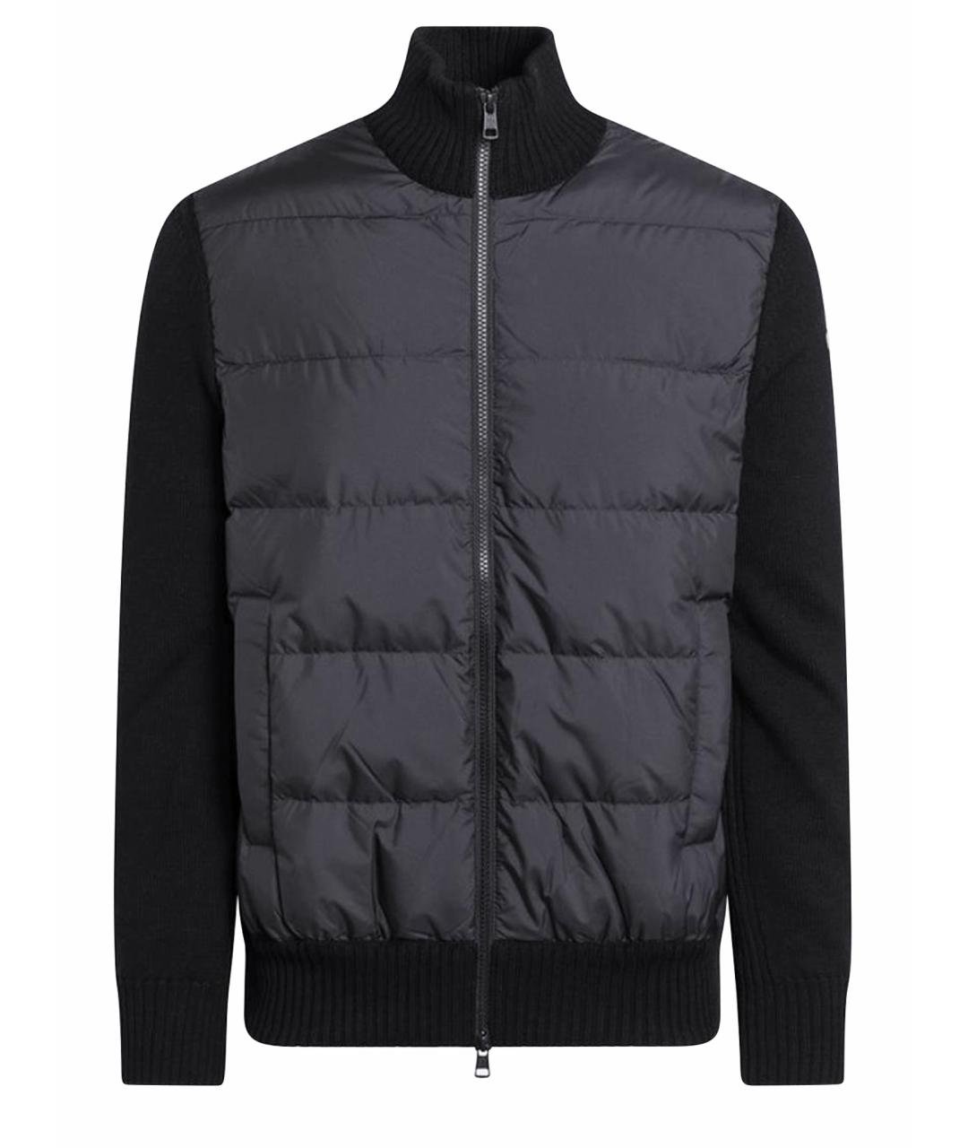 MONCLER Черный пуховик, фото 1