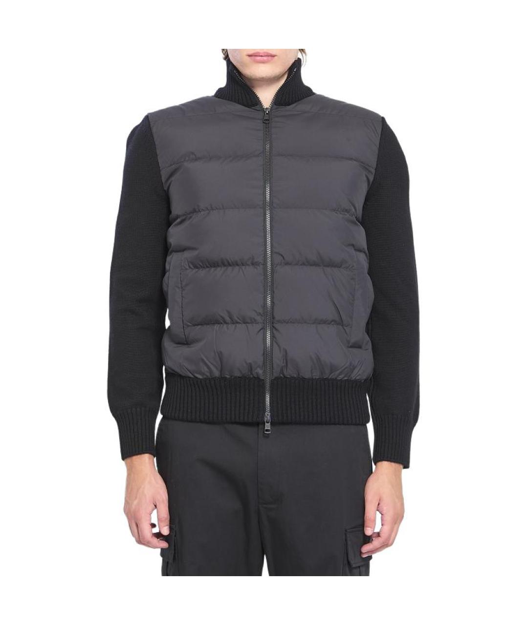 MONCLER Черный пуховик, фото 3