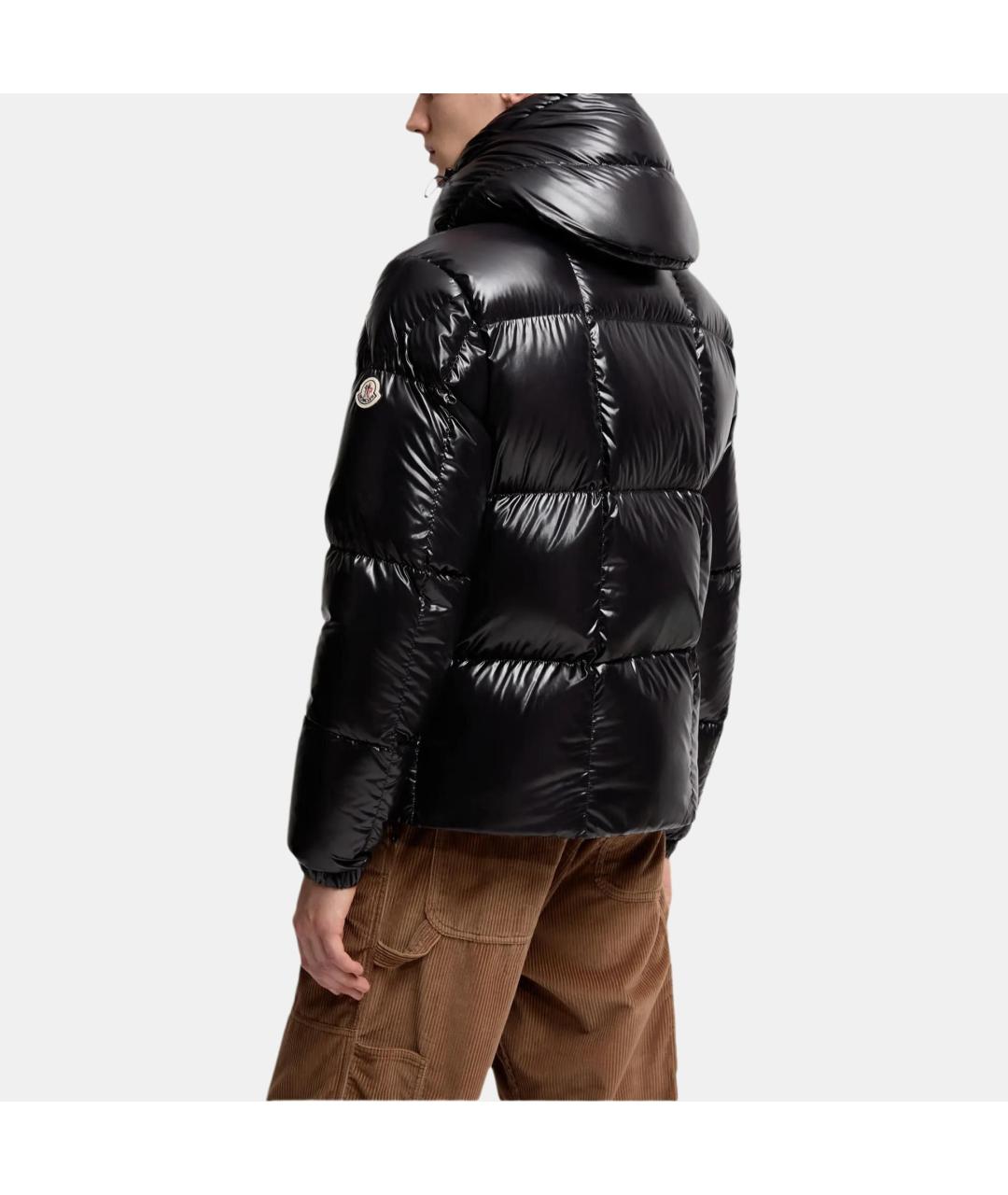 MONCLER Черный пуховик, фото 3