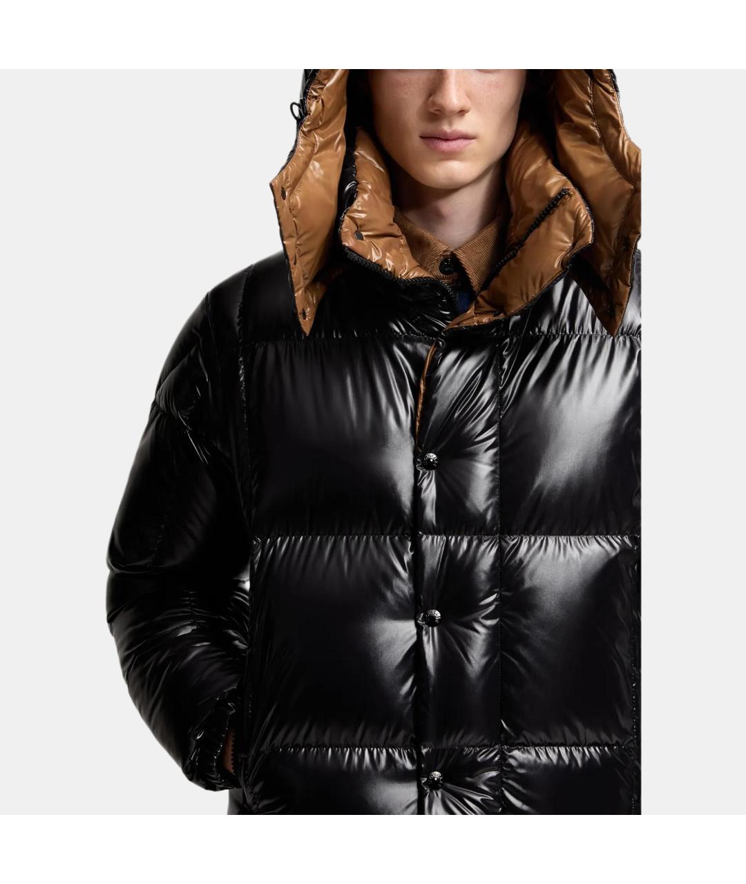 MONCLER Черный пуховик, фото 5