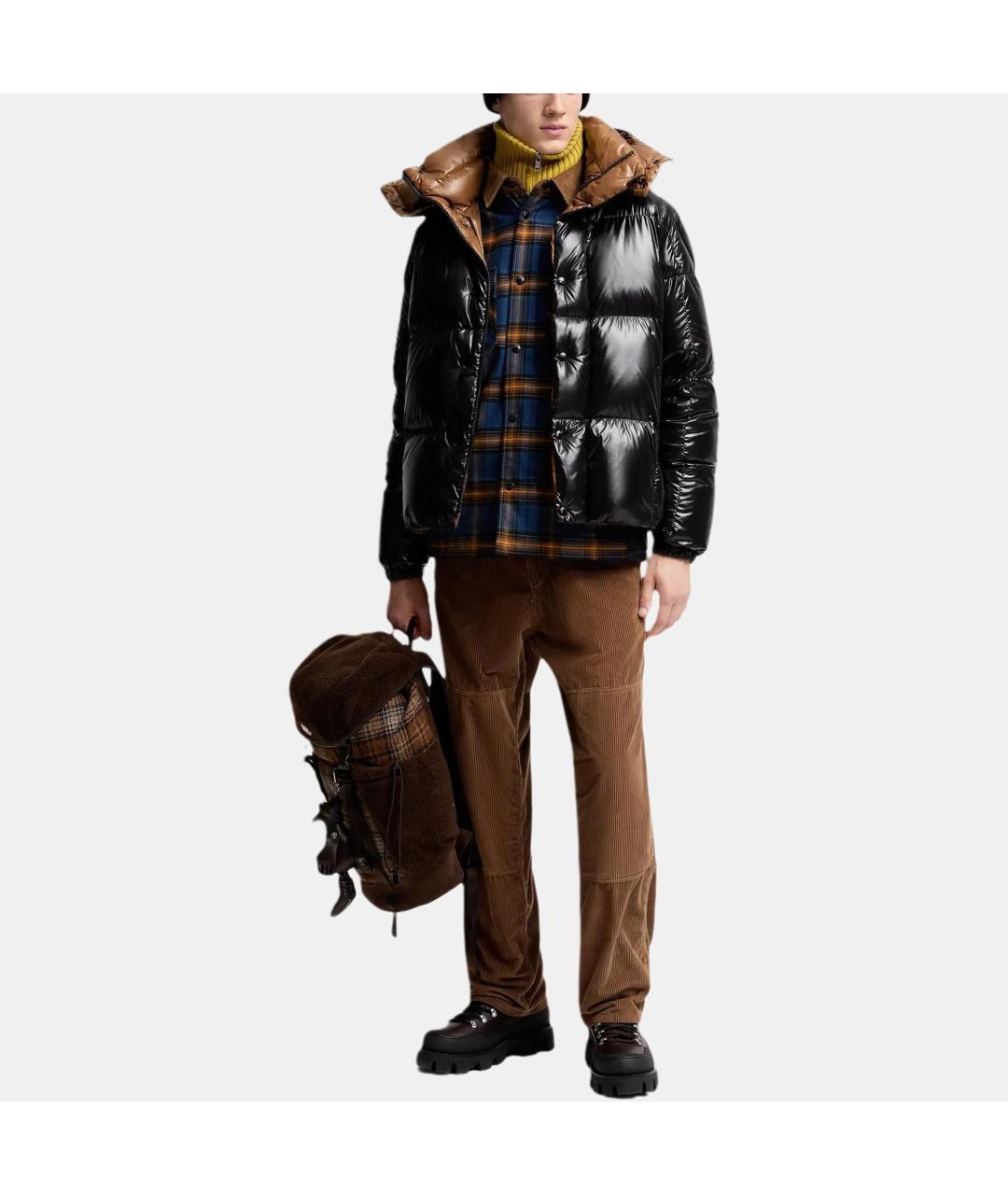 MONCLER Черный пуховик, фото 4