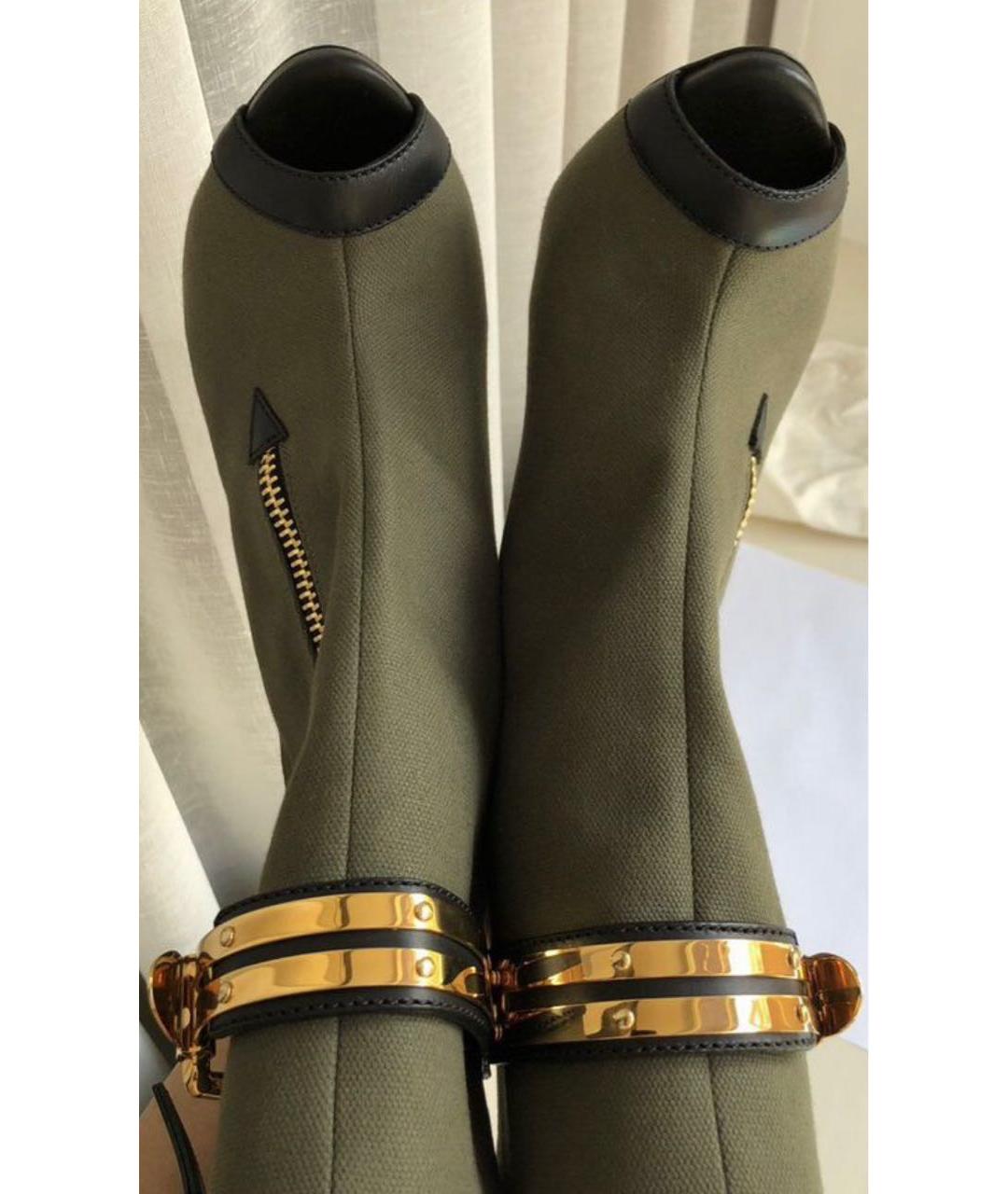 GIUSEPPE ZANOTTI DESIGN Хаки текстильные ботильоны, фото 2