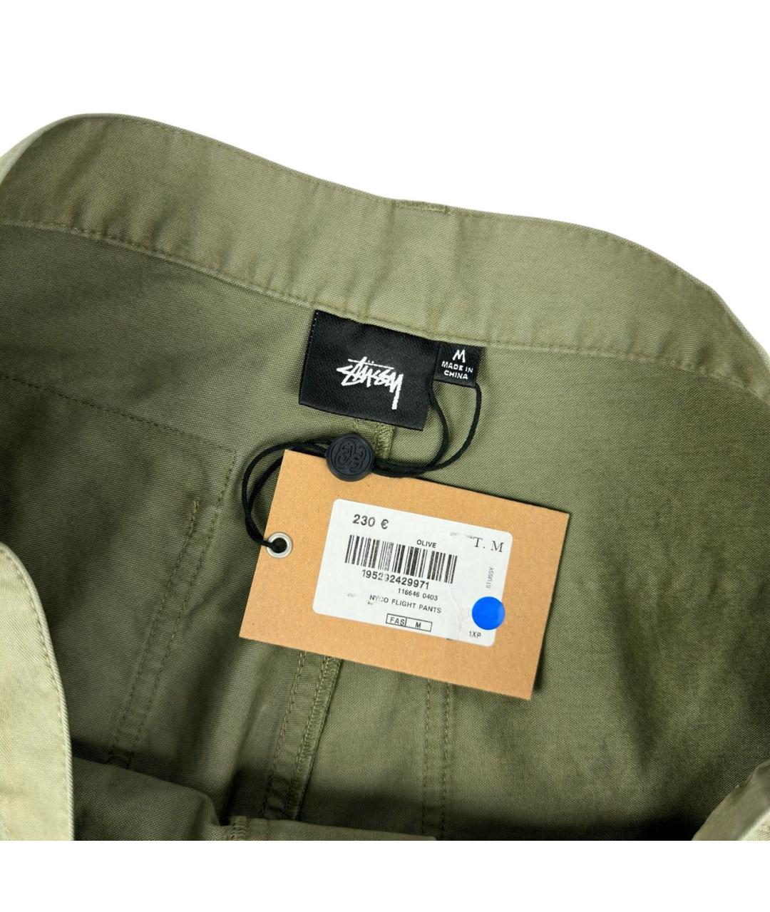 STUSSY Хаки хлопковые повседневные брюки, фото 4