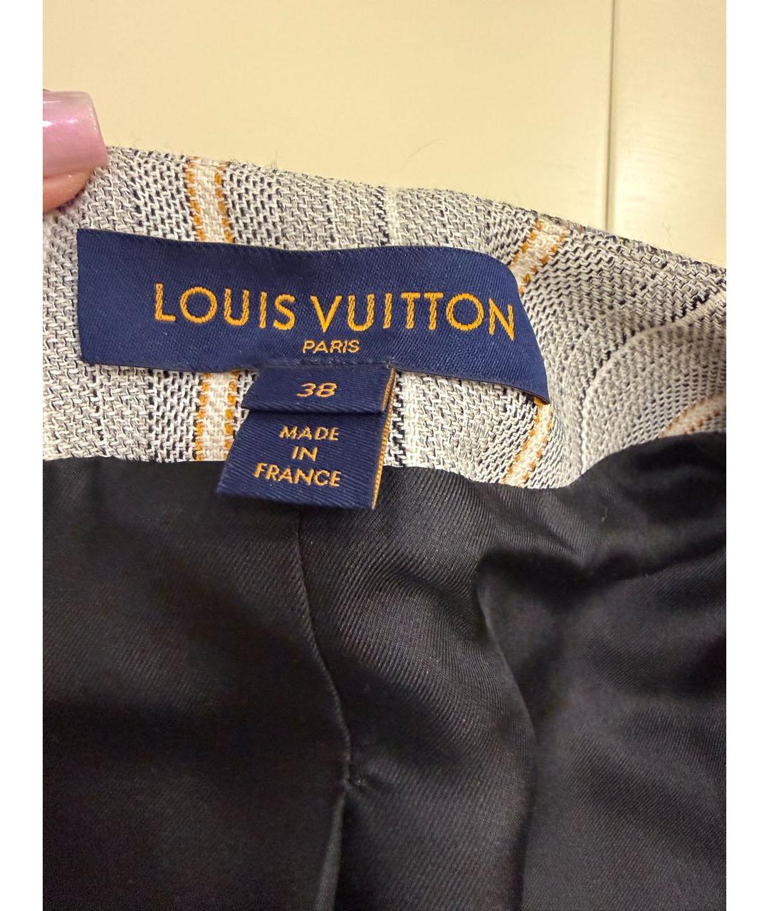 LOUIS VUITTON Серый хлопковый жакет/пиджак, фото 3