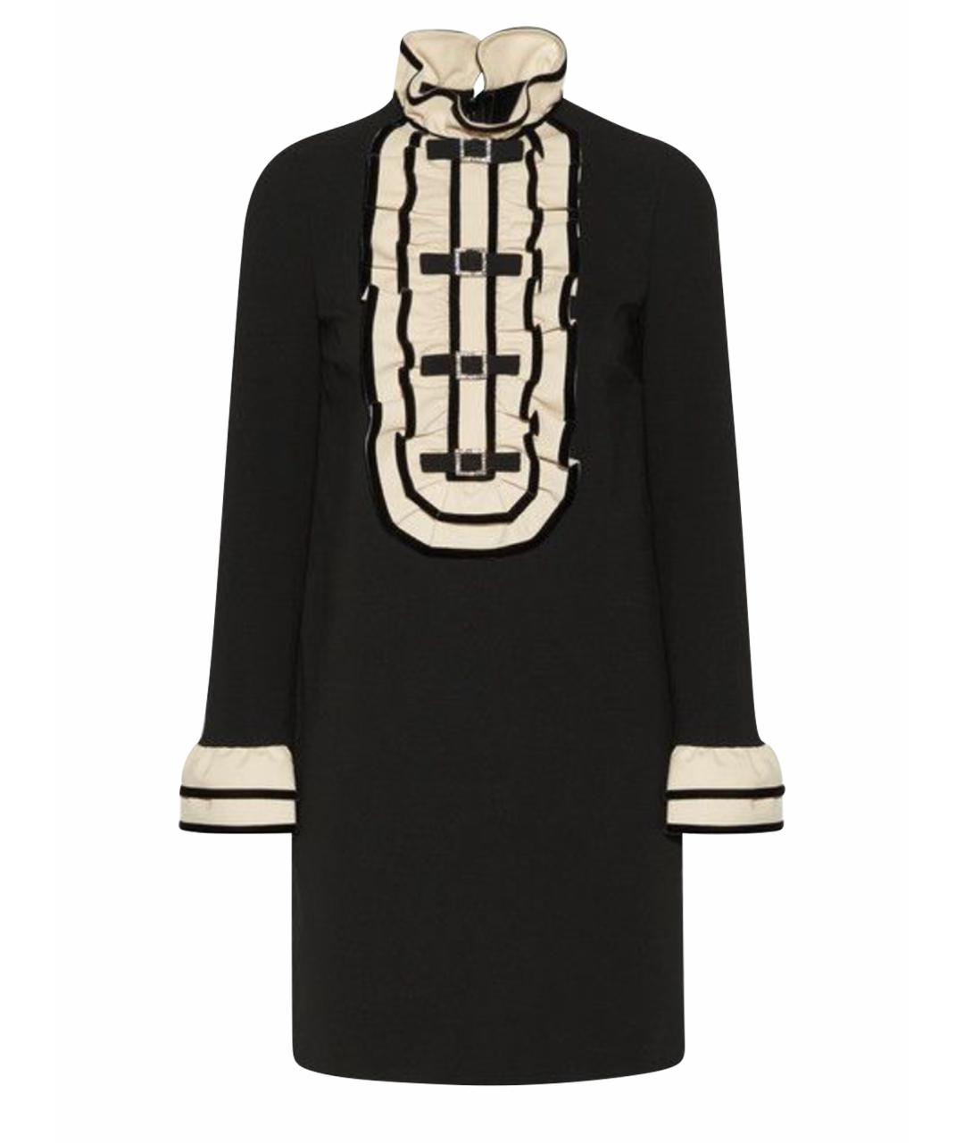GUCCI Черное вискозное коктейльное платье, фото 1