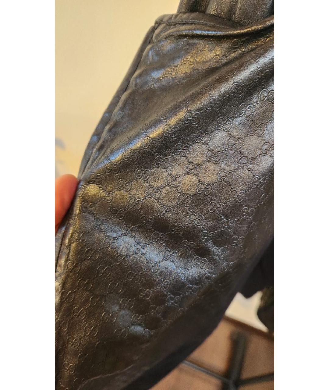 GUCCI Черная кожаная куртка, фото 4