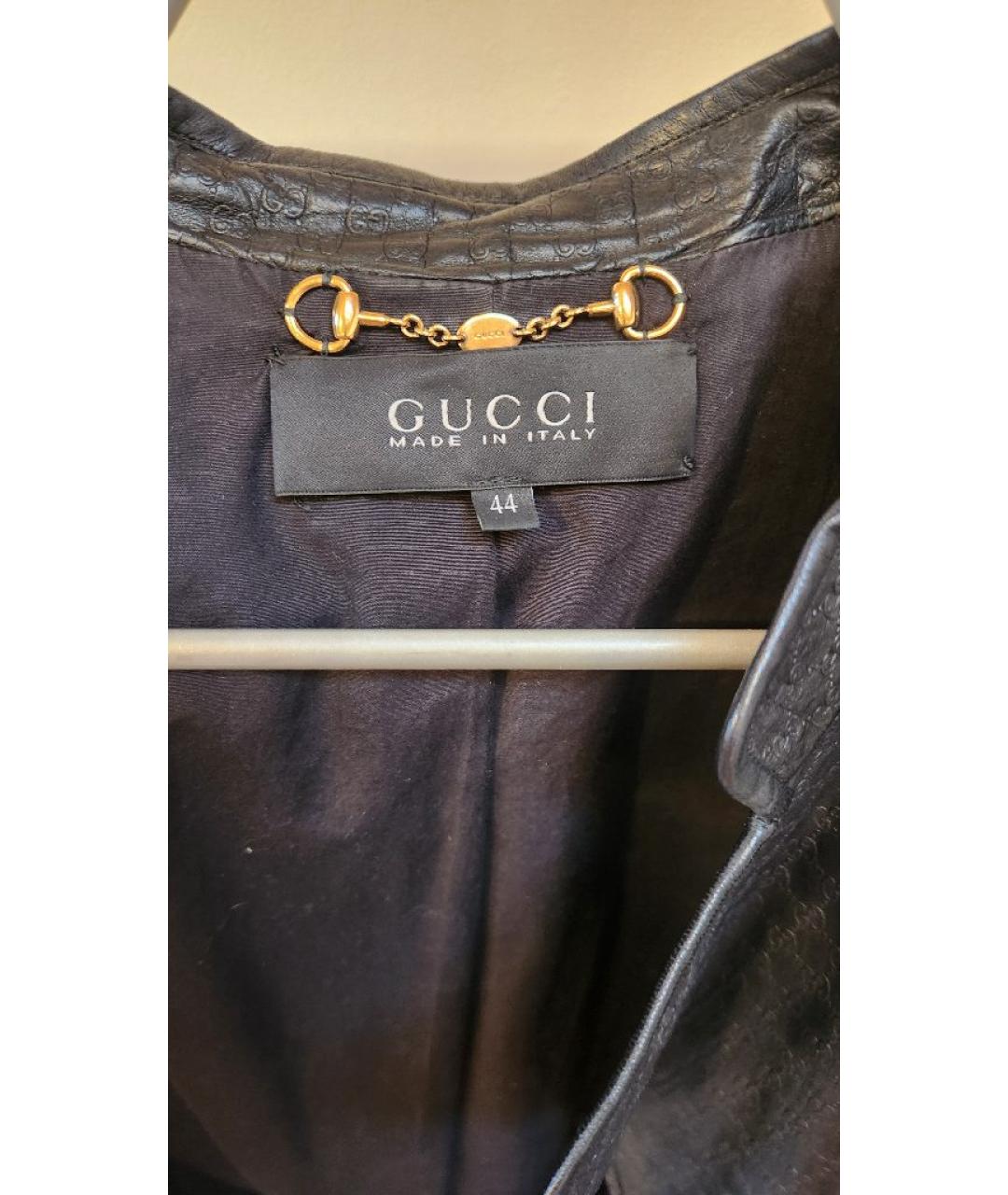 GUCCI Черная кожаная куртка, фото 7