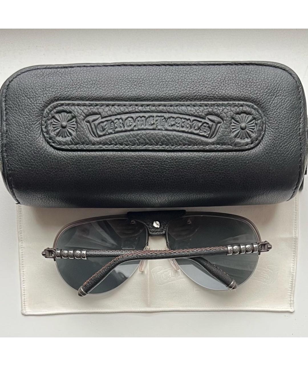 CHROME HEARTS Черные металлические солнцезащитные очки, фото 8