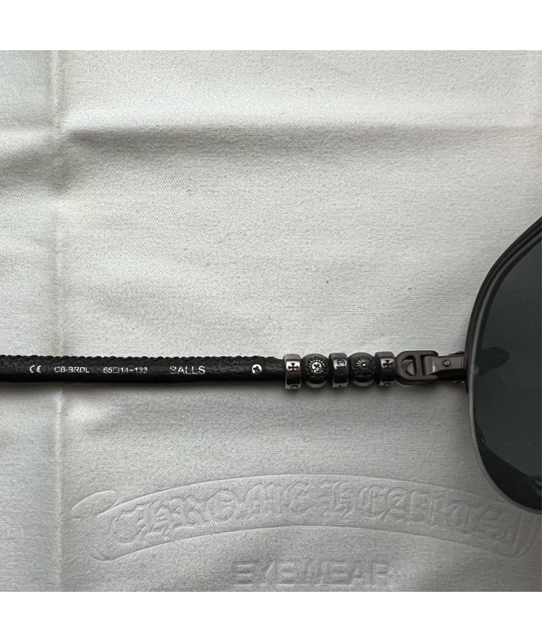 CHROME HEARTS Черные металлические солнцезащитные очки, фото 5
