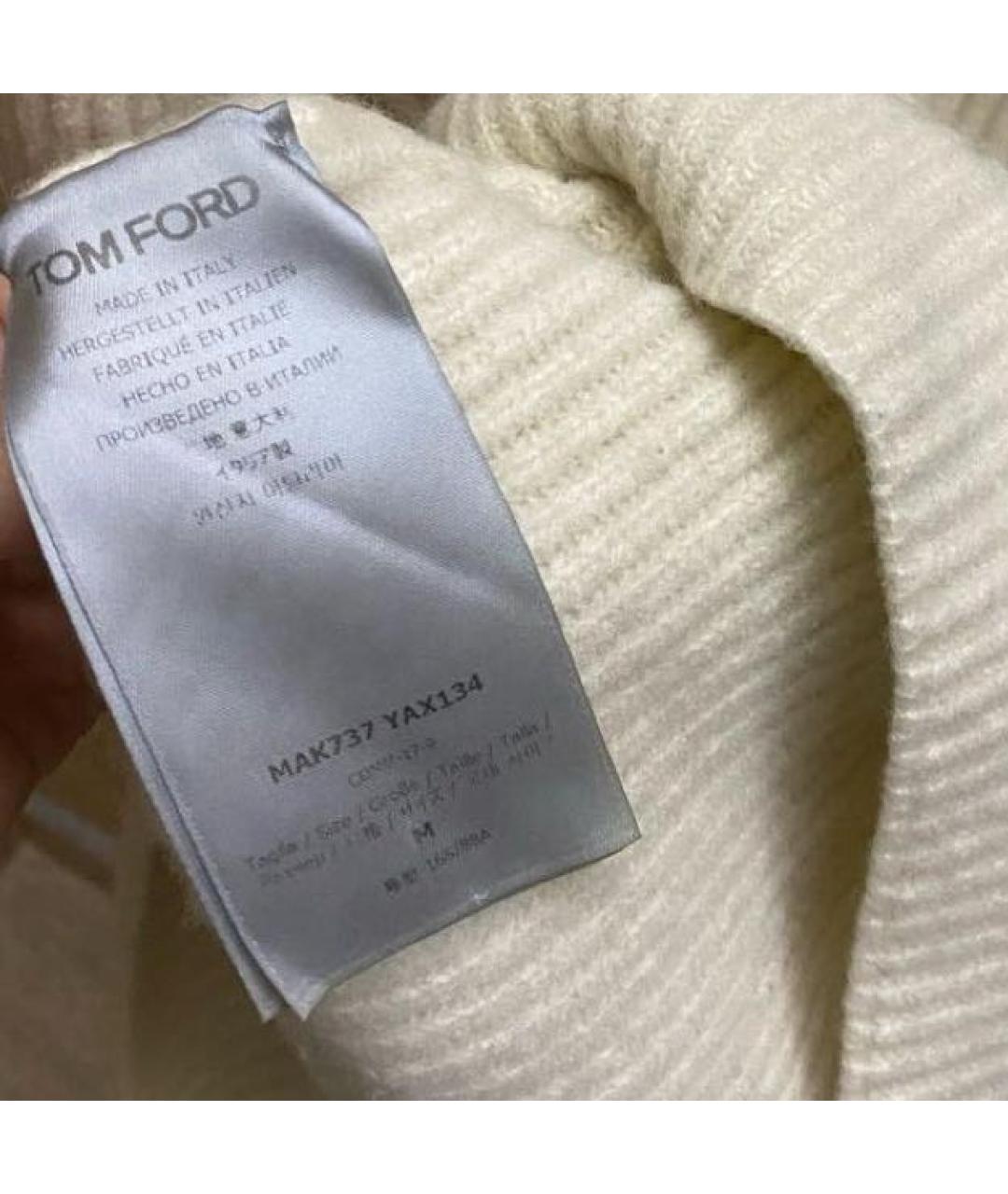 TOM FORD Бежевый кашемировый джемпер / свитер, фото 3