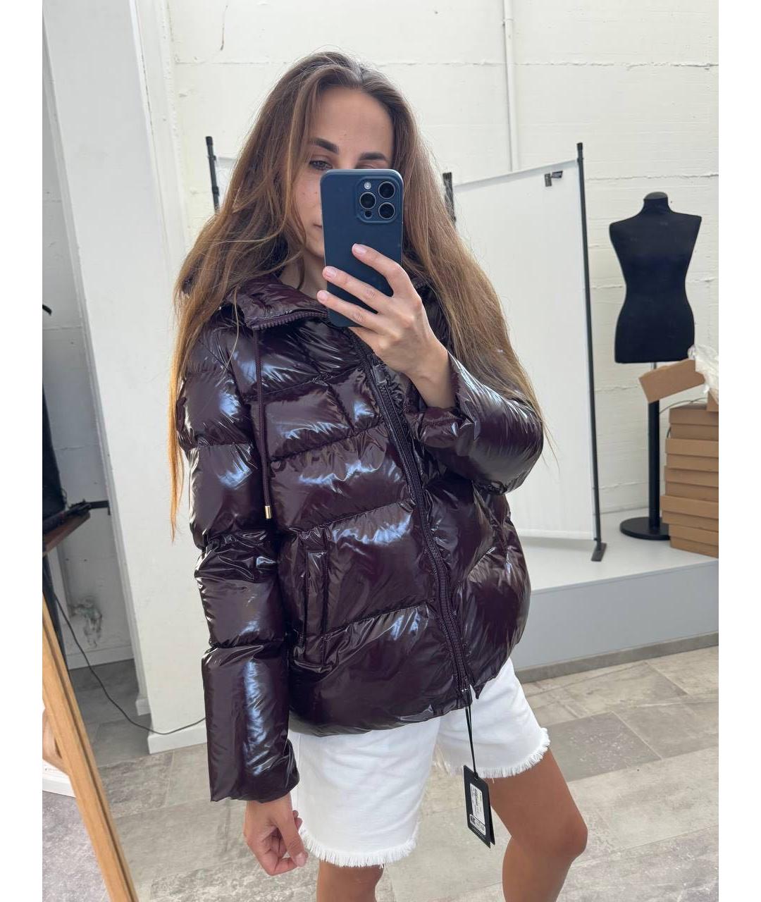 PINKO Бордовая куртка, фото 5