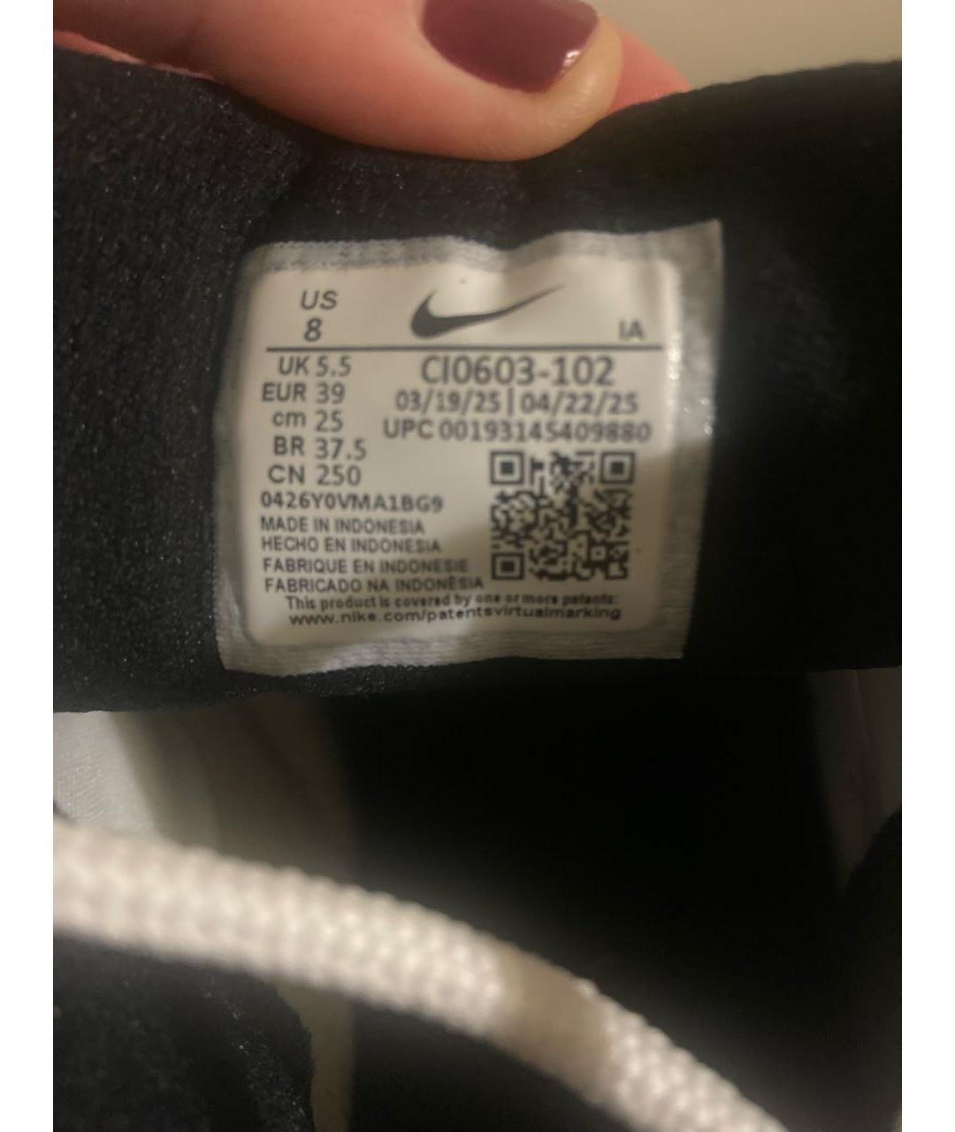 NIKE Белые текстильные кроссовки, фото 5