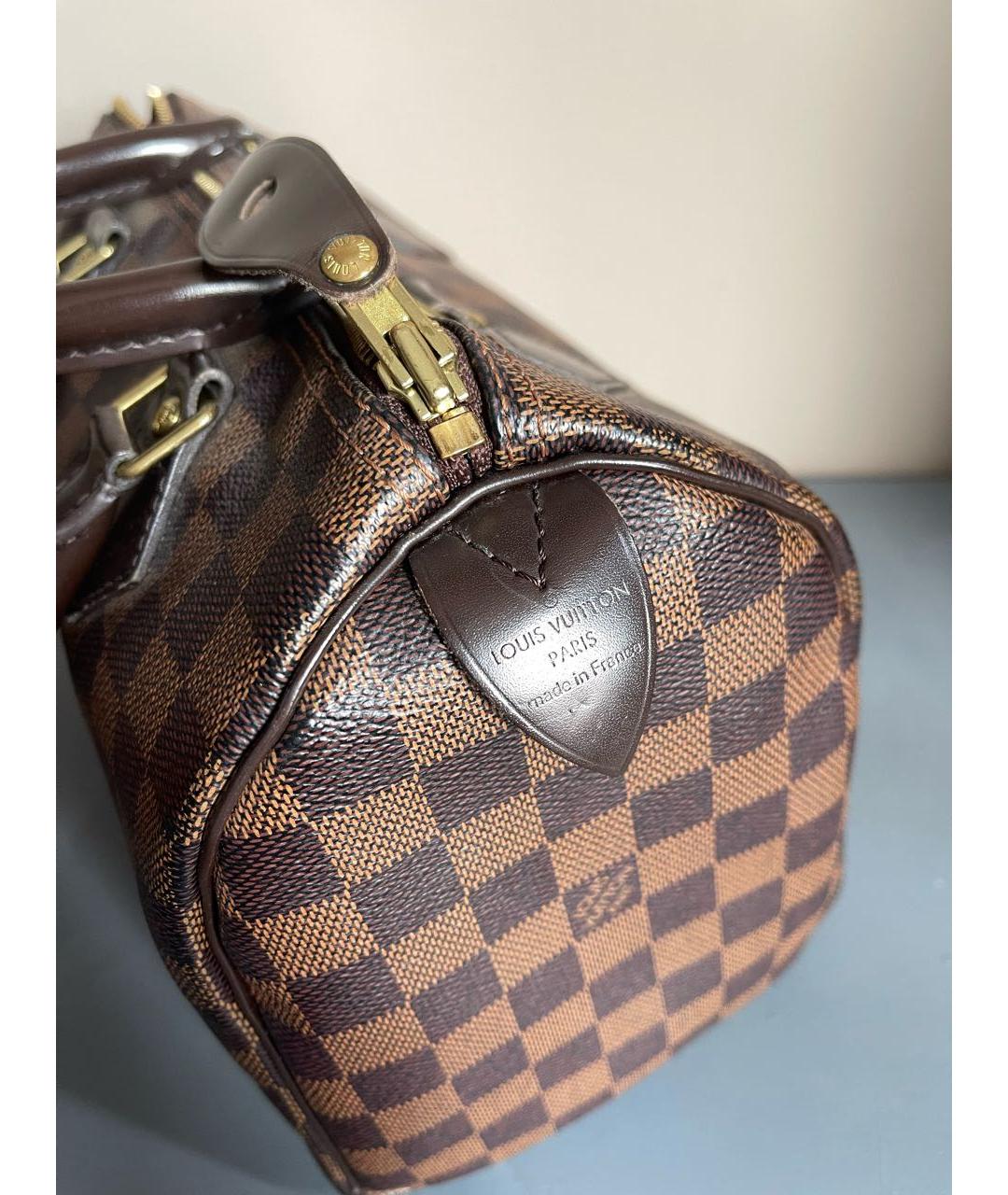 LOUIS VUITTON Коричневая сумка с короткими ручками, фото 6