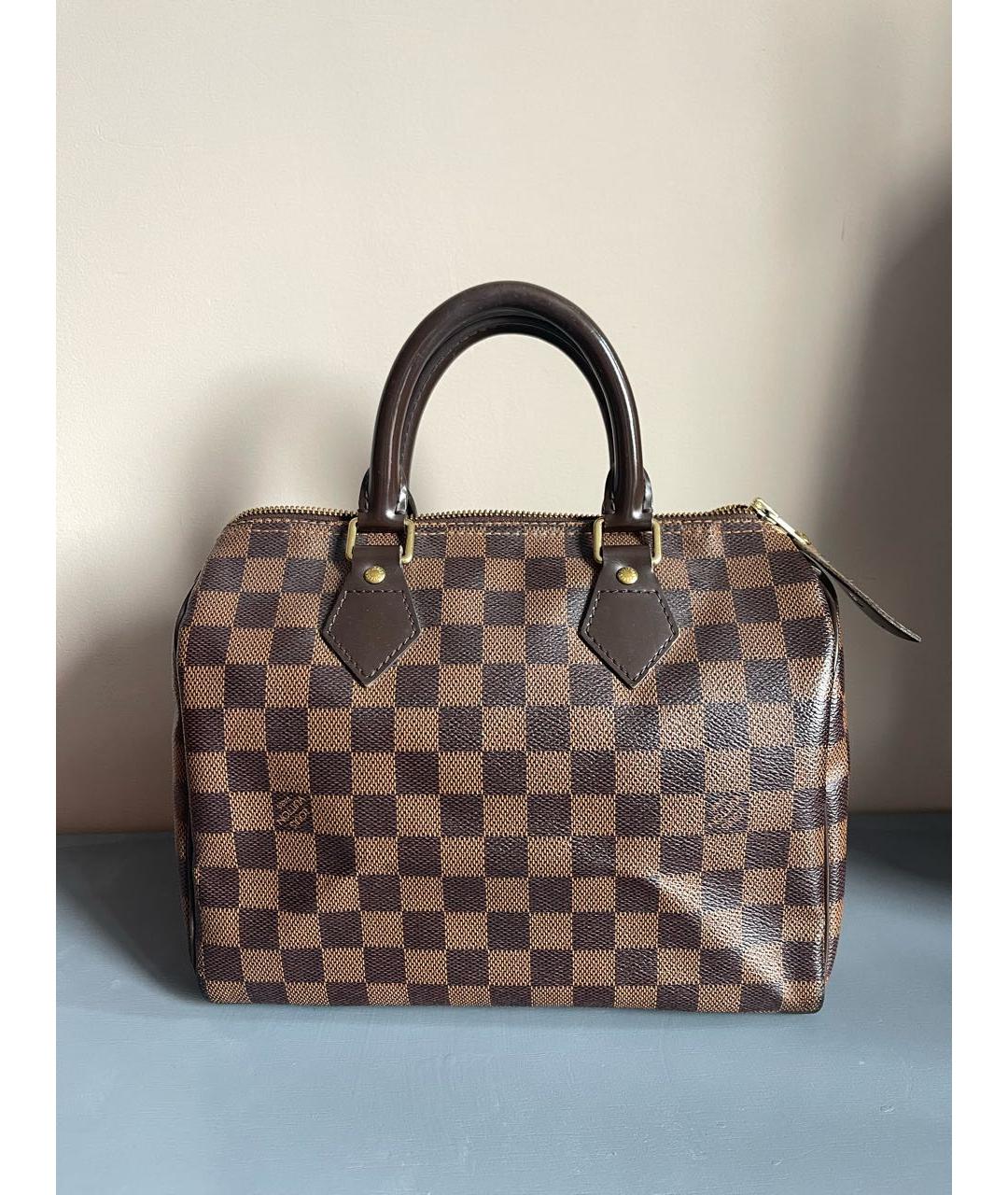 LOUIS VUITTON Коричневая сумка с короткими ручками, фото 3